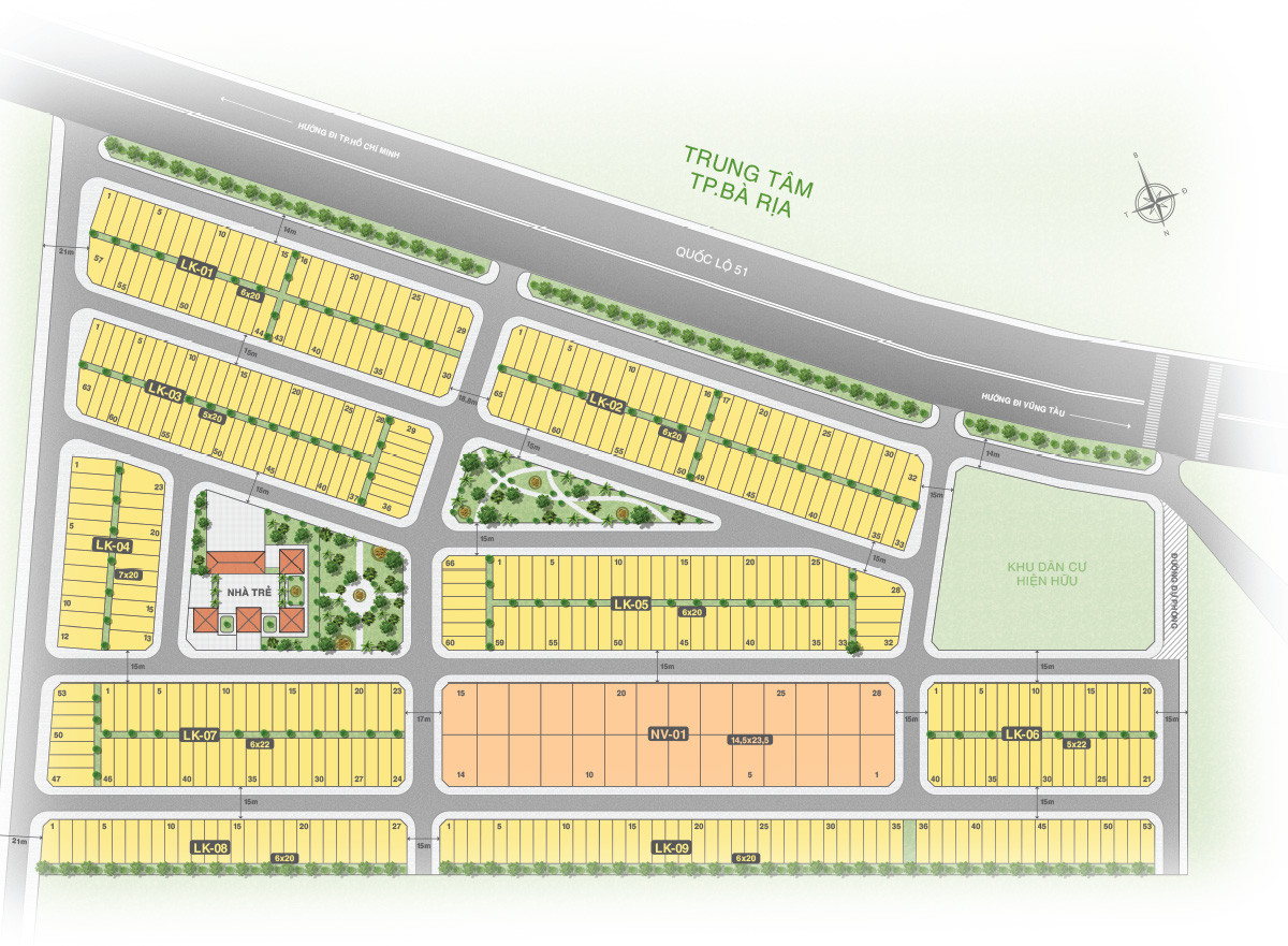 Bán nền đất khu đô thị Bà Rịa City Gate diện tích 120m2