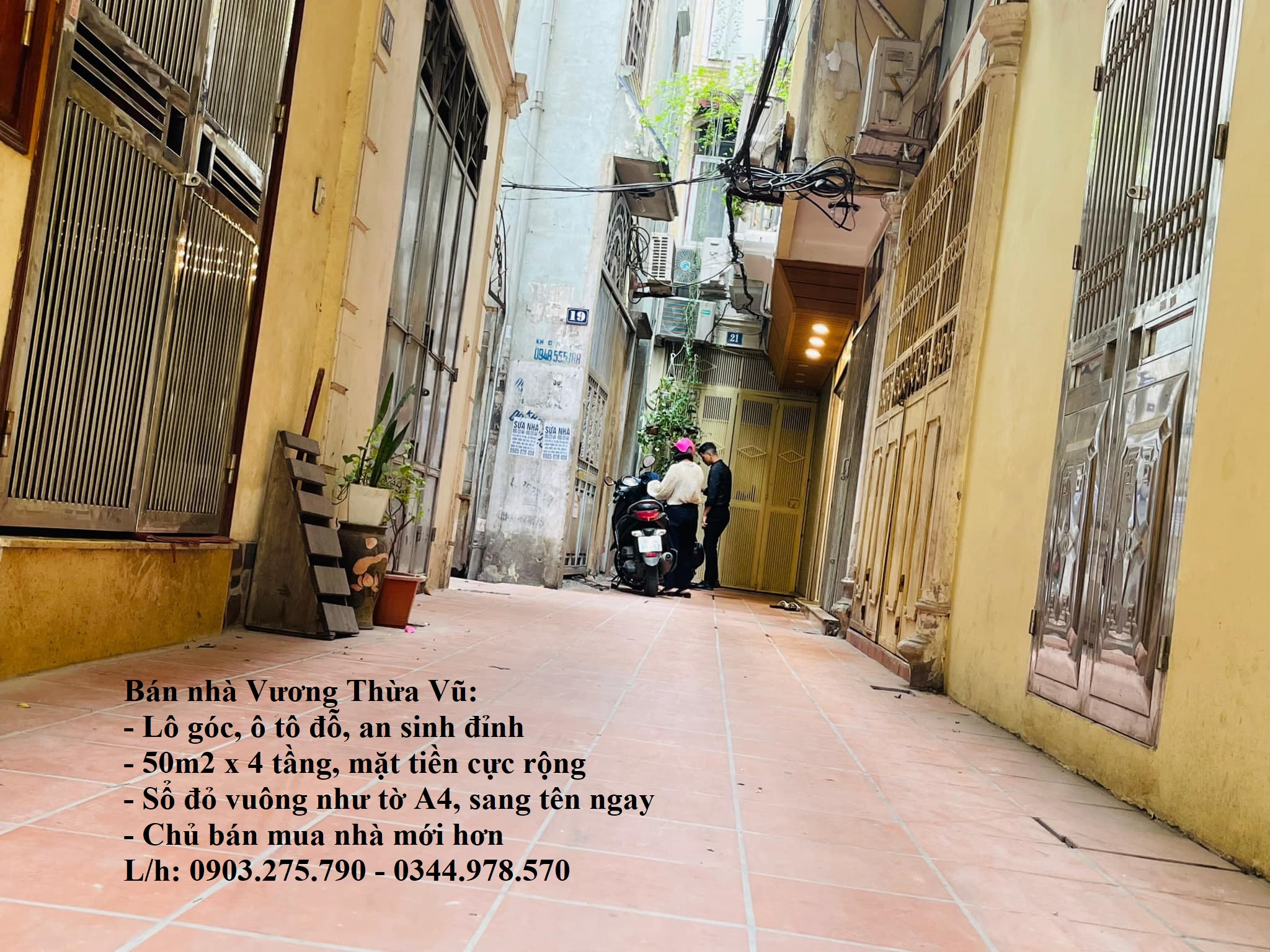 Vương Thừa Vũ: khu phân lô, lô góc, ô tô đỗ, an sinh đỉnh, 50m x 4T, nhỉnh 8 tỷ