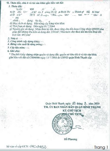 Bán nhanh 2.873m2 Mặt tiền Nguyễn Gia Trí, Phường 25, Bình Thạnh - giá bán 260 tỷ.