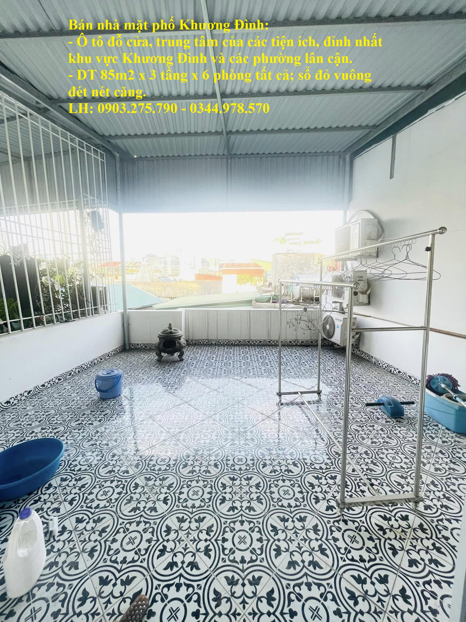 Bán nhà mặt phố Khương Đình, ô tô đỗ cửa, 85m x 3T, sổ vuông đét, nhỉnh 8 tỷ