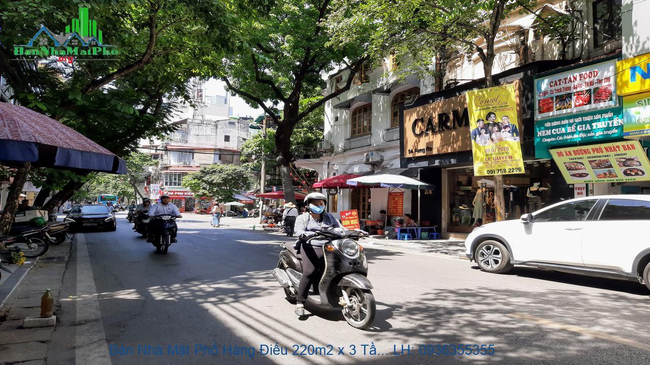 Bán nhà 3 Mặt Thoáng Mặt phố Hàng Điếu giá 34,5 tỷ, 60m2x5T, sđcc