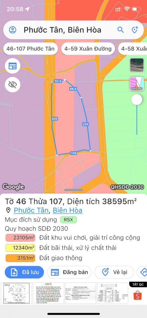 Chính chủ cần Bán đất khu vực phường Phước Tân, Biên Hoà, Đồng Nai