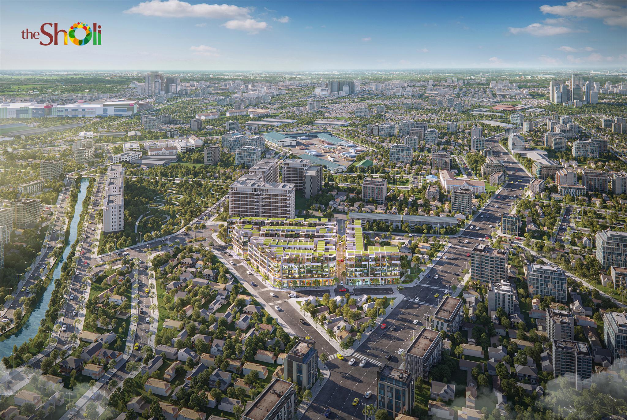 Shophouse đối diện CH Privia Khang Điền mặt tiền an dương vương, sổ đỏ, GPXD từng nền