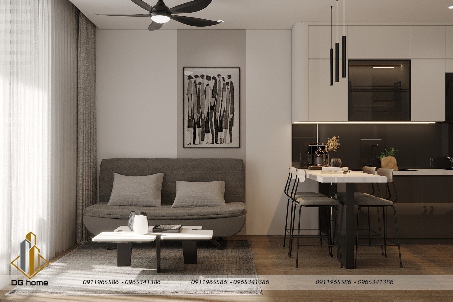 CC Solforest Ecopark, 2N 1VS, 57m2, T37, 2.1 tỷ, view Sông Hồng