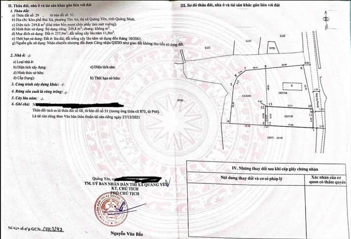 Bán lô đất khu Phố Bùi Xá, phường Tân An, Quảng Yên. Tỉnh Quảng Ninh