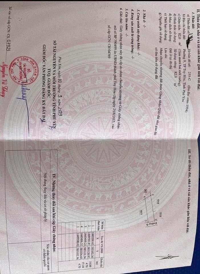 CHÍNH CHỦ Cần Bán Lô Đất Vị Trí Đẹp Tại Phường 9 , TP Tuy Hòa - Phú Yên