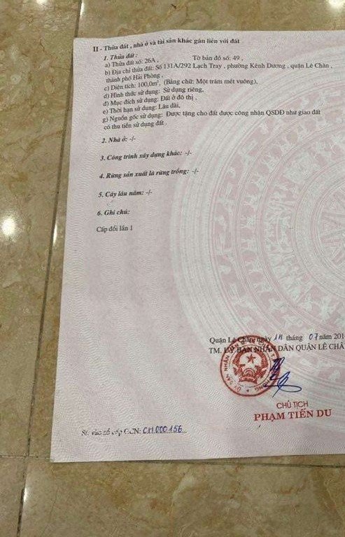 Bán đất mặt ngõ thông Hào Khê - QUán Nam, ô.tô qua lại GIÁ 35 tr/m, diện tích 100m