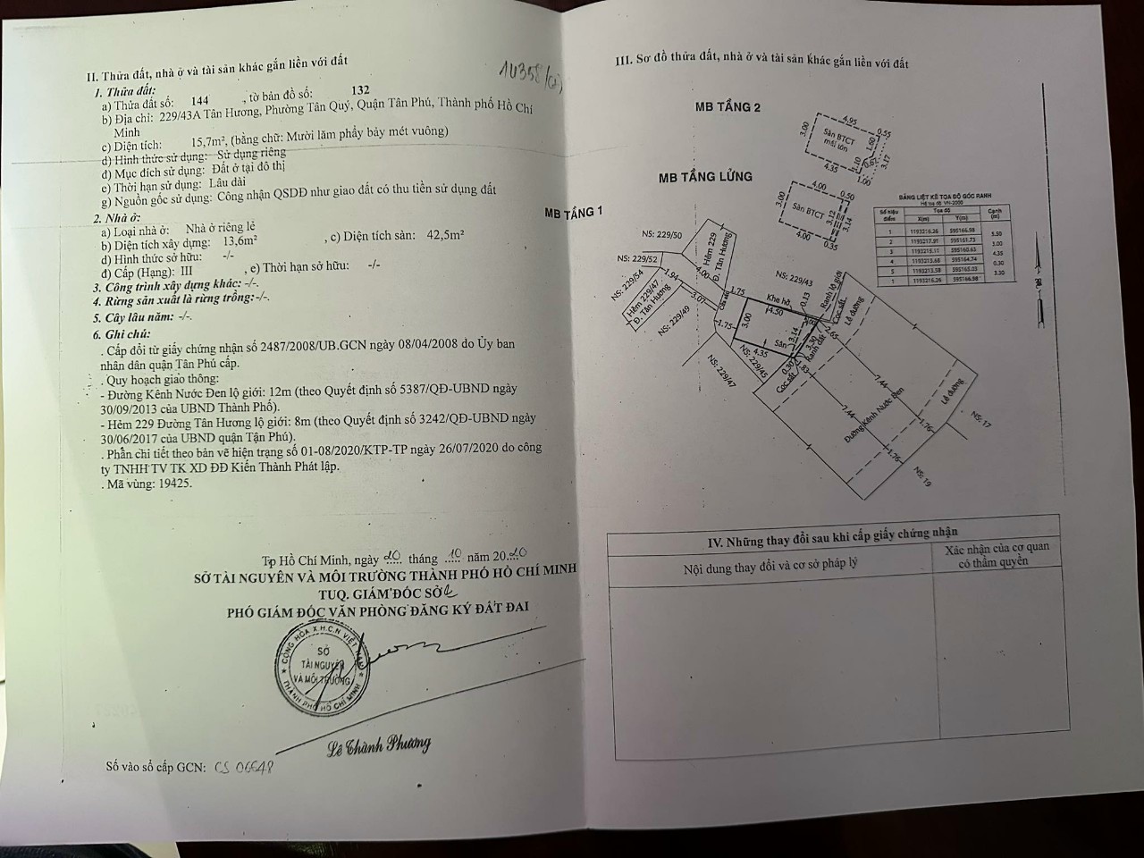 Bán nhà mặt tiền đàm thận huy tân phú gần chợ tân hương