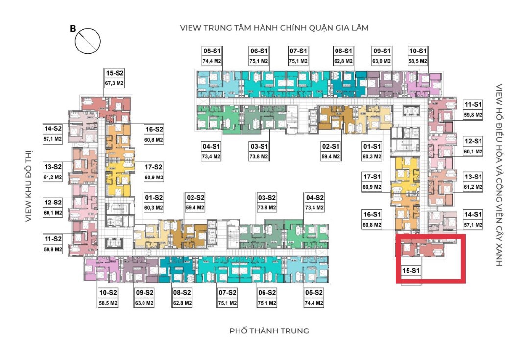 Chung cư Blusta Trâu Quỳ 75m2 2 ngủ 2 VS Nội thất cơ bản. giá 28tr/m2.