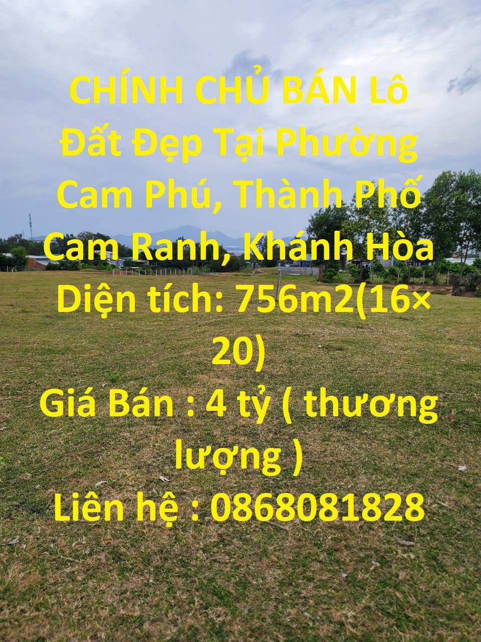 CHÍNH CHỦ BÁN Lô Đất Đẹp Tại Phường Cam Phú, Thành Phố Cam Ranh, Khánh Hòa