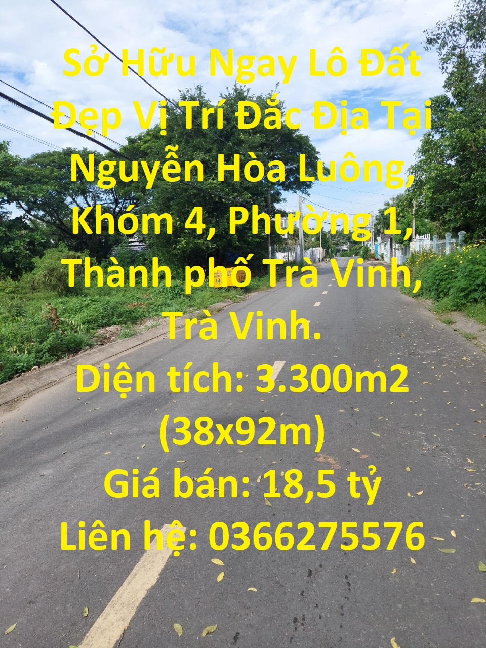 Sở Hữu Ngay Lô Đất Đẹp Vị Trí Đắc Địa Tại Đường Nguyễn Hòa Luông