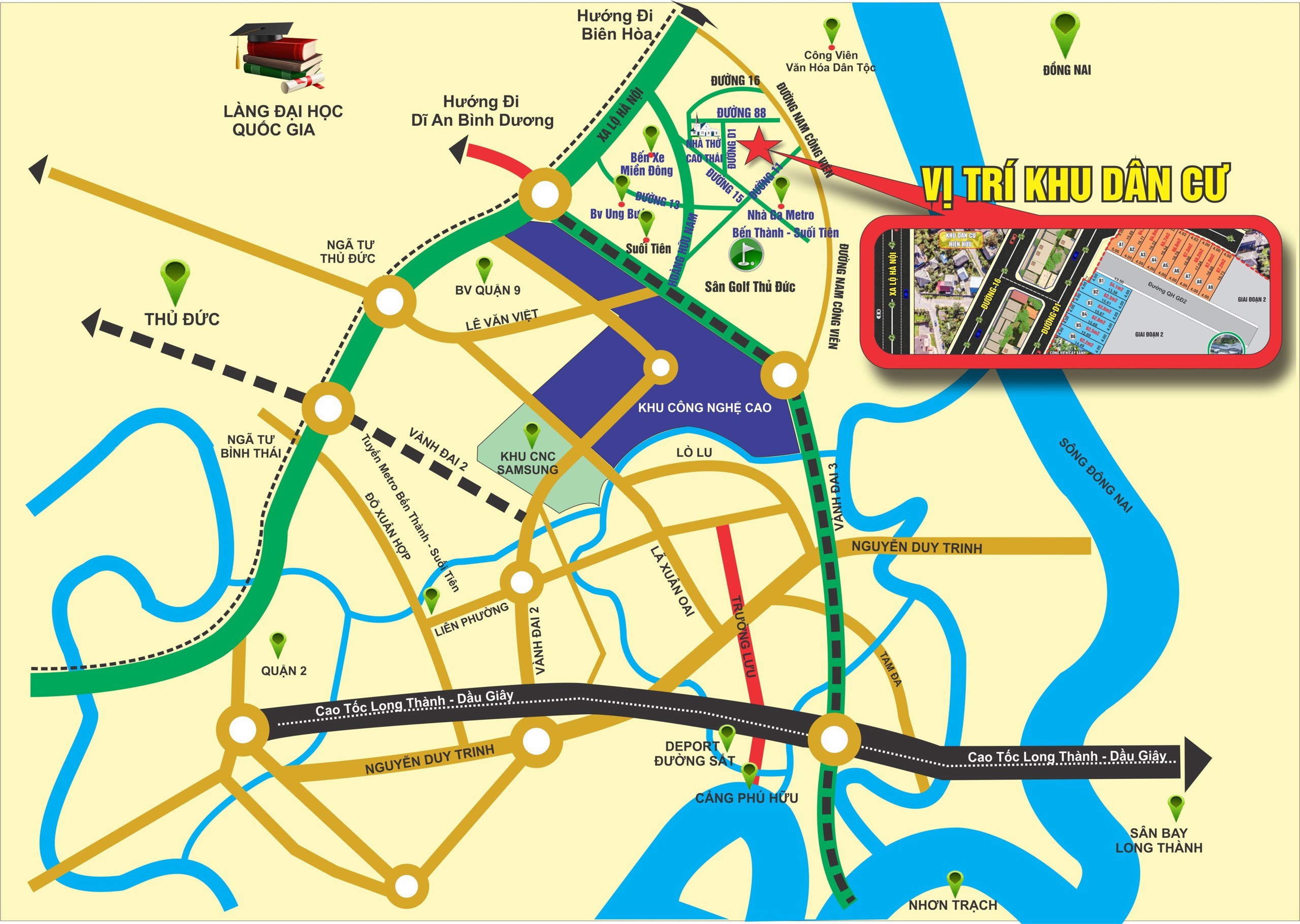 Bán Đất khu phố Thương Mại Long Bình - Metro, kế bên Bến xe miền đông mới chỉ 45tr/m2 - Mỹ Tuyên Bán đất khu phố thương mại