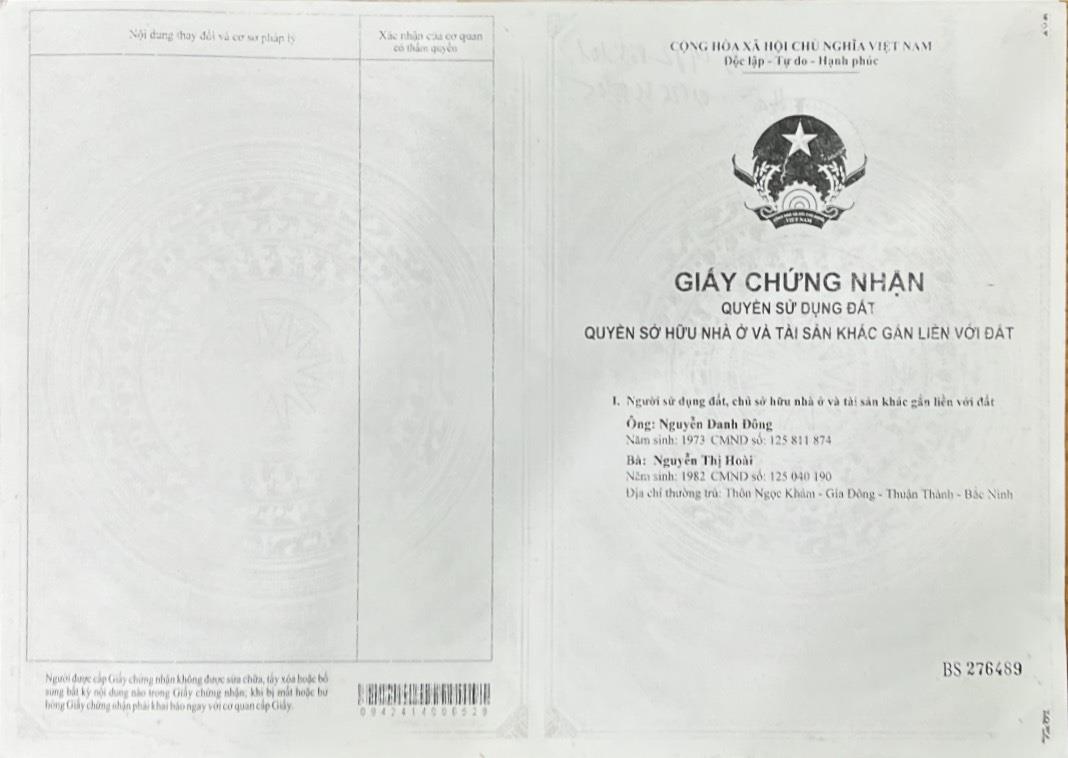 NHÀ BÁN MẶT TIỀN Vị Trí Đẹp Tại Thôn Ngọc Khám, Phường Gia Đông, TX Thuận Thành - Bắc Ninh