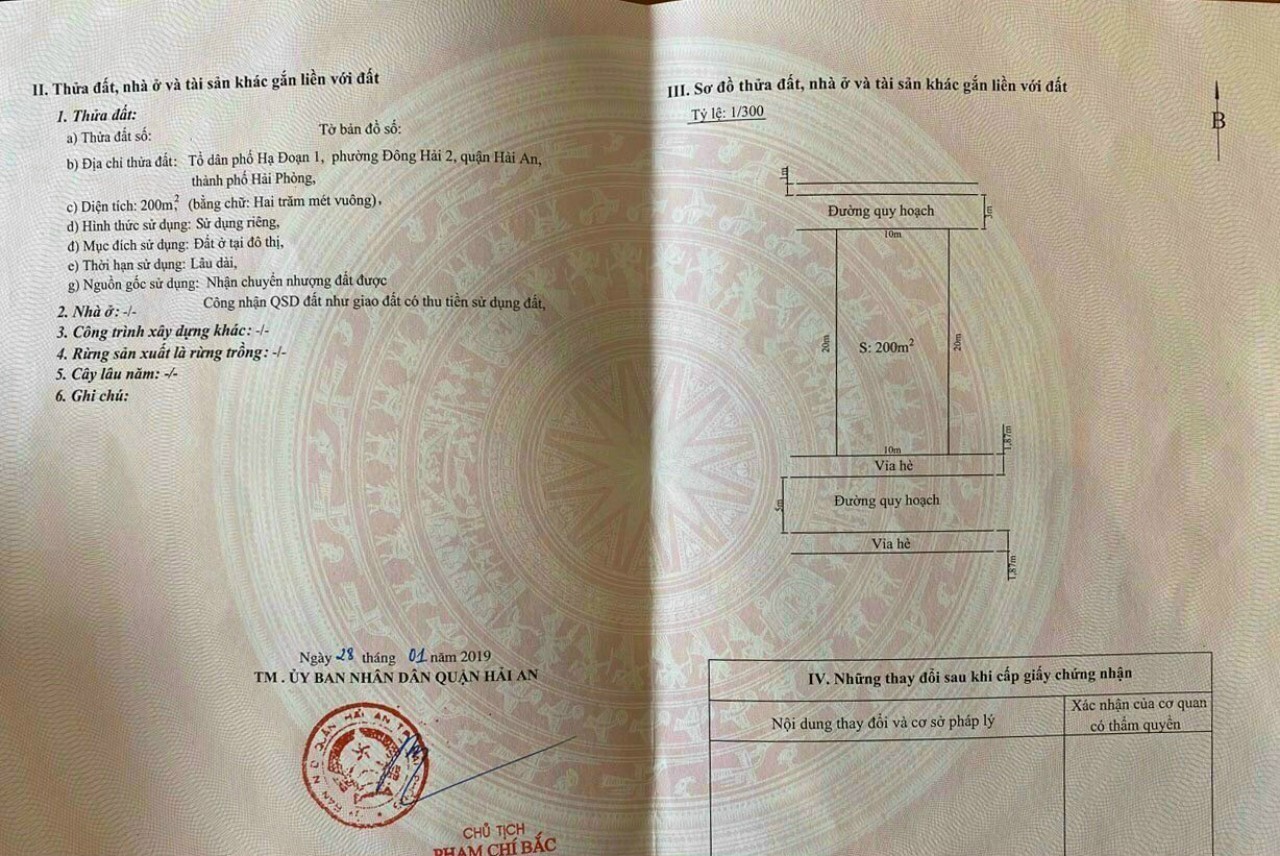 BĐ Bán lô đất biệt thự200 M ngang 10 khu Đông Hải 2 Hải An