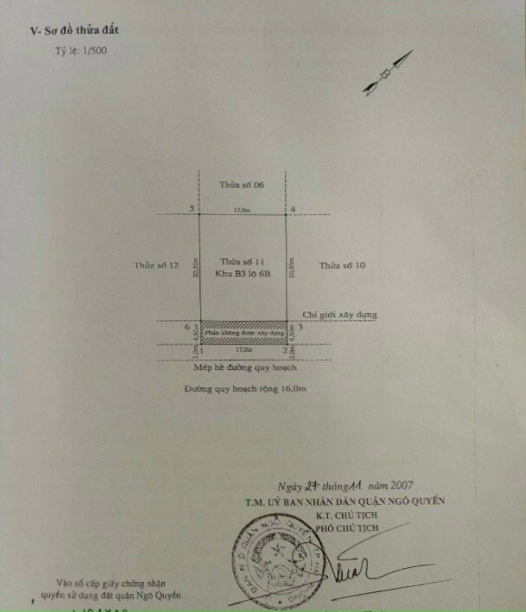 Bán lô đất 425M Tuyến 2 Lê Hồng Phong.