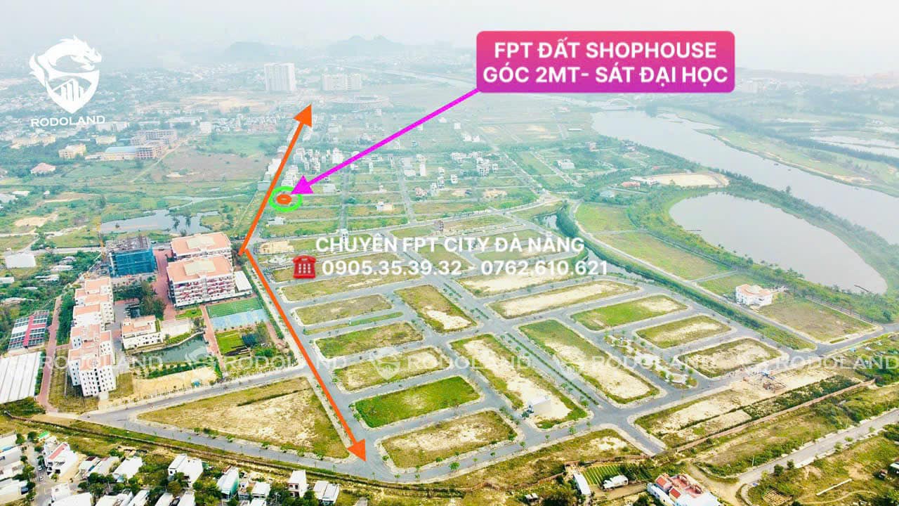 Bán lô góc trục chính Shophouse FPT City Đà Nẵng - vị trí hiếm có
