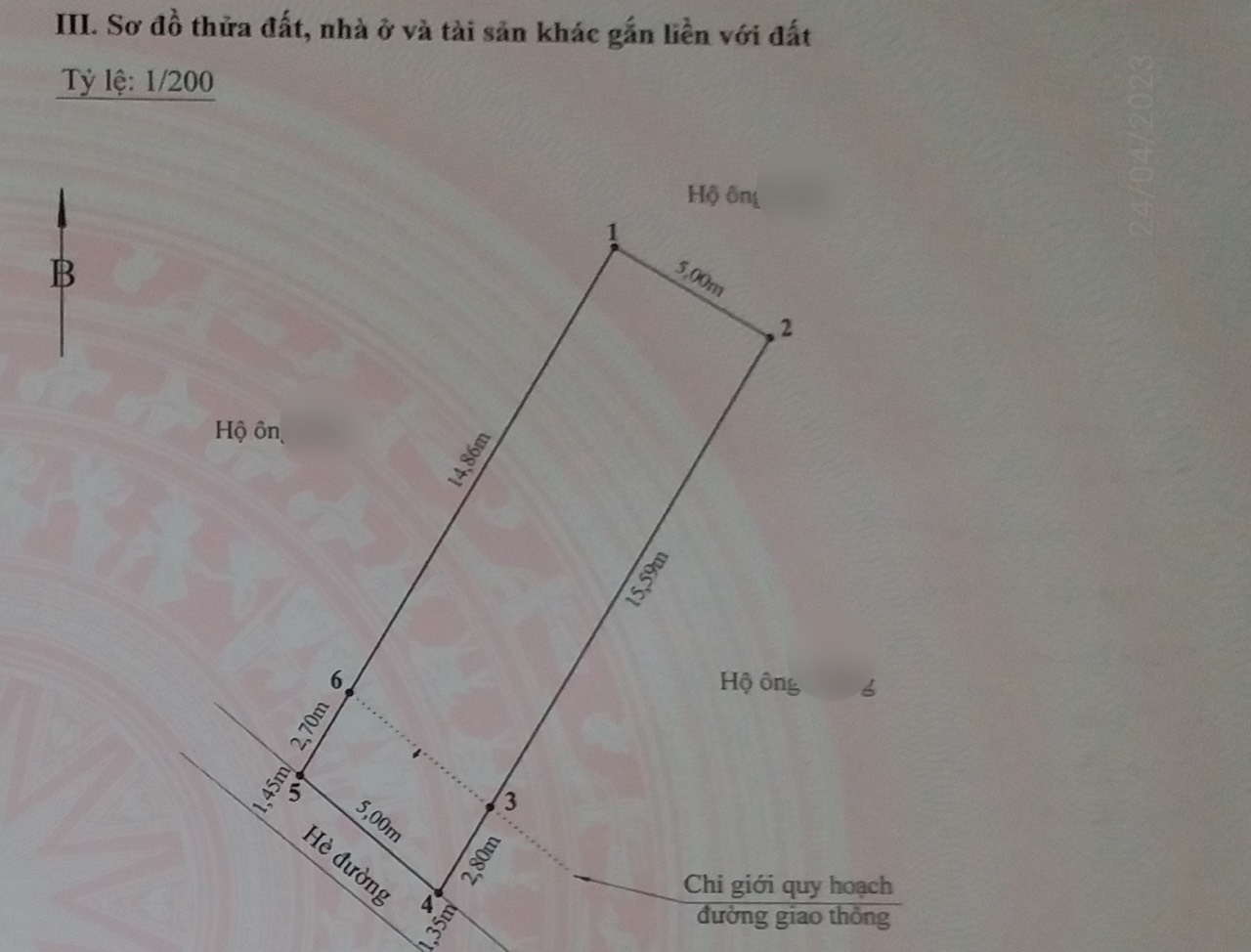 Bán đất mặt trục chính đường Đông Trà - 90m2 - MT 5m - hướng Tây Nam - 68 tr/m2.