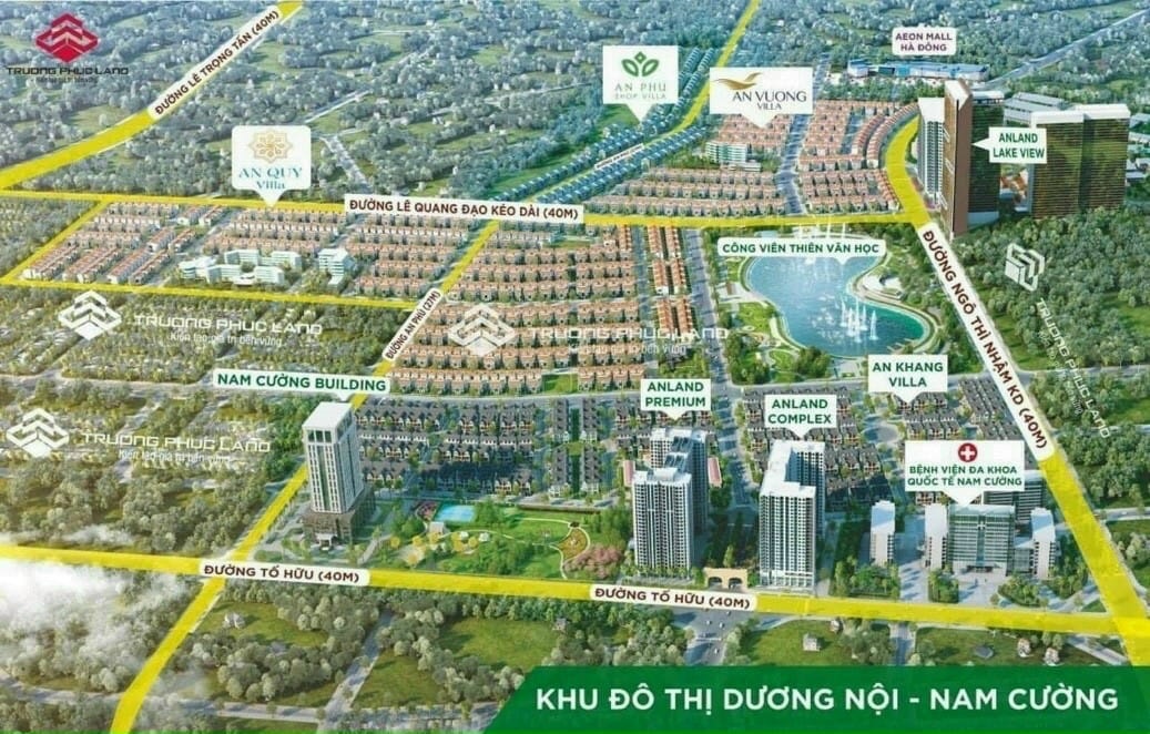 Bán biệt thự Dương Nội – Nam Cường, đối diện trường học, 202m2, MT9m giá 25 tỷ
