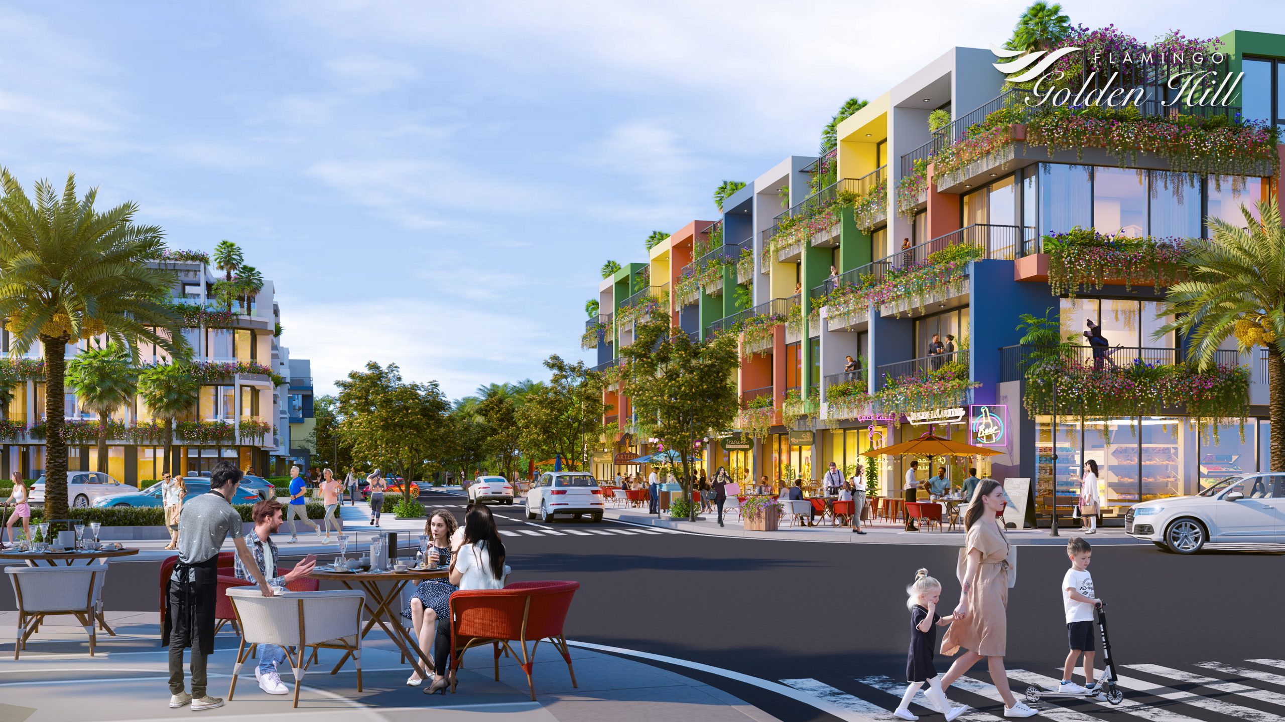 Bảng giá dự án Flamingo Golden Hill Hà Nam - vỉa hè 33m, biệt thự có bể bơi vô cực tầng thượng