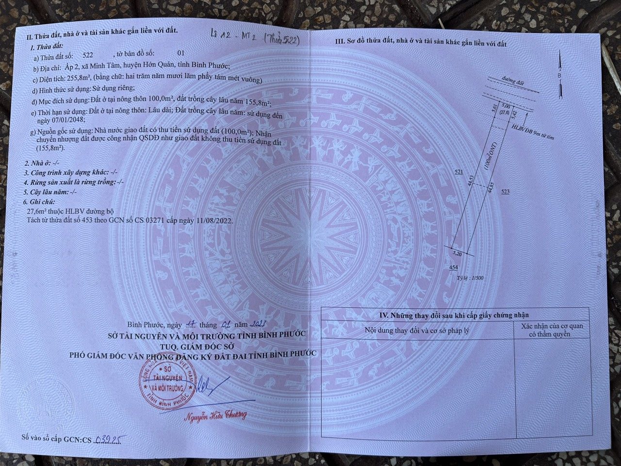 Ngân hàng Phát Mãi lô đất thổ cư 256m2 ở Hớn Quản sát bên KCN giá 208TR.