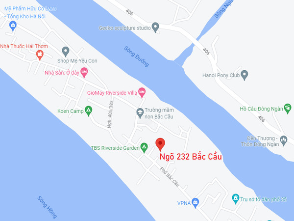 Ngõ 232 Bắc Cầu nằm tại gần dòng chảy của sông Hồng và sông Đuống ban-nha-ngo-232-bac-cau-ngoc-thuy-long-bien-1