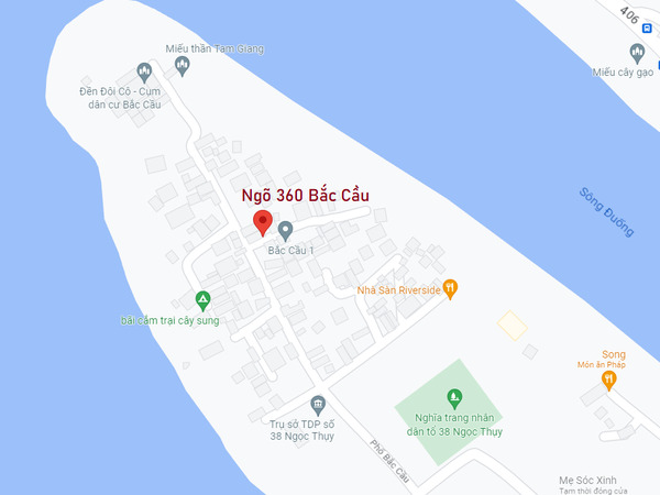 Ngõ 360 Bắc Cầu nằm ở gần đoạn giao sông Hồng và sông Đuống ban-nha-ngo-360-bac-cau-ngoc-thuy-long-bien