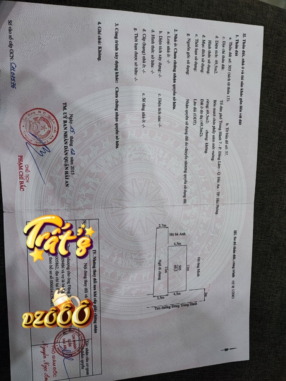 Bán nhà mặt đường Đông Trung Hành - Hải An, 50m 3.5 tầng, GIÁ 4.37 tỉ ô.tô đỗ cửa