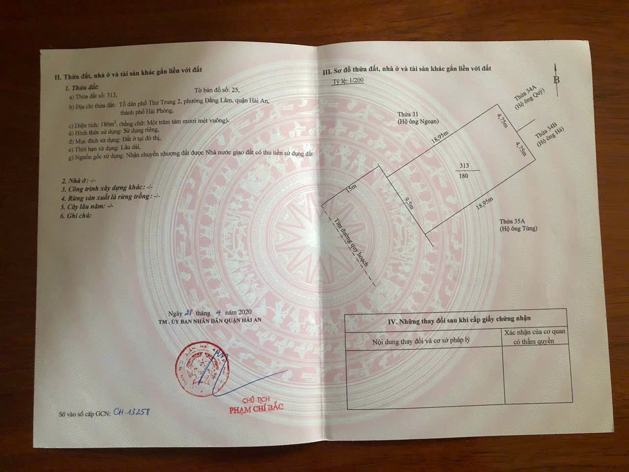 Bán lô đất biệt thự 180M ngang 9.5M Văn Cao Đằng Lâm Hải An