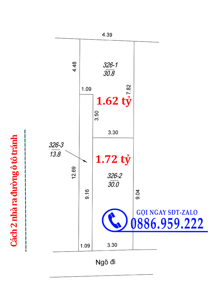 Bán đất Vân Canh khu Hậu Ái - đất mặt ngõ, lô góc sát đường