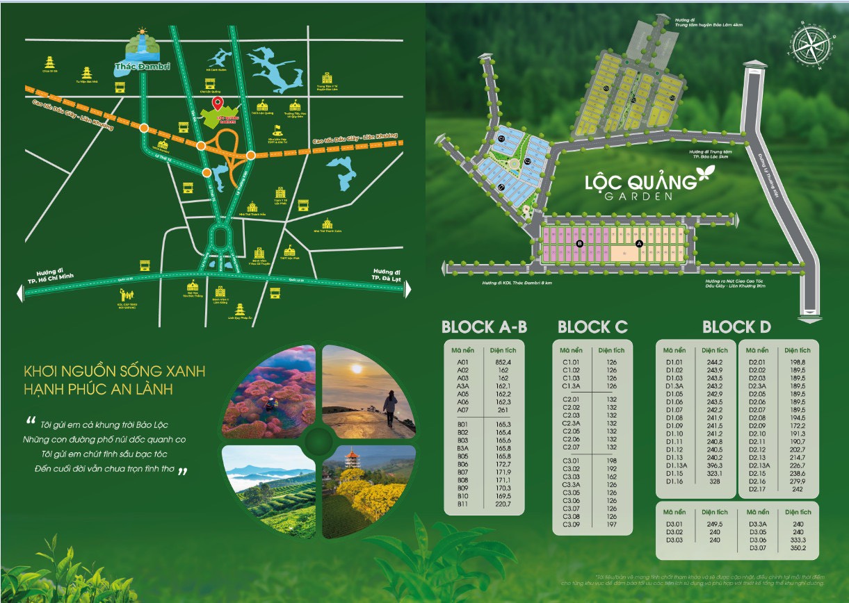 KHU NGHỈ DƯỠNG LỘC QUẢNG GRADEN GIÁ RẺ ĐẦU TƯ SINH LỜI CAO