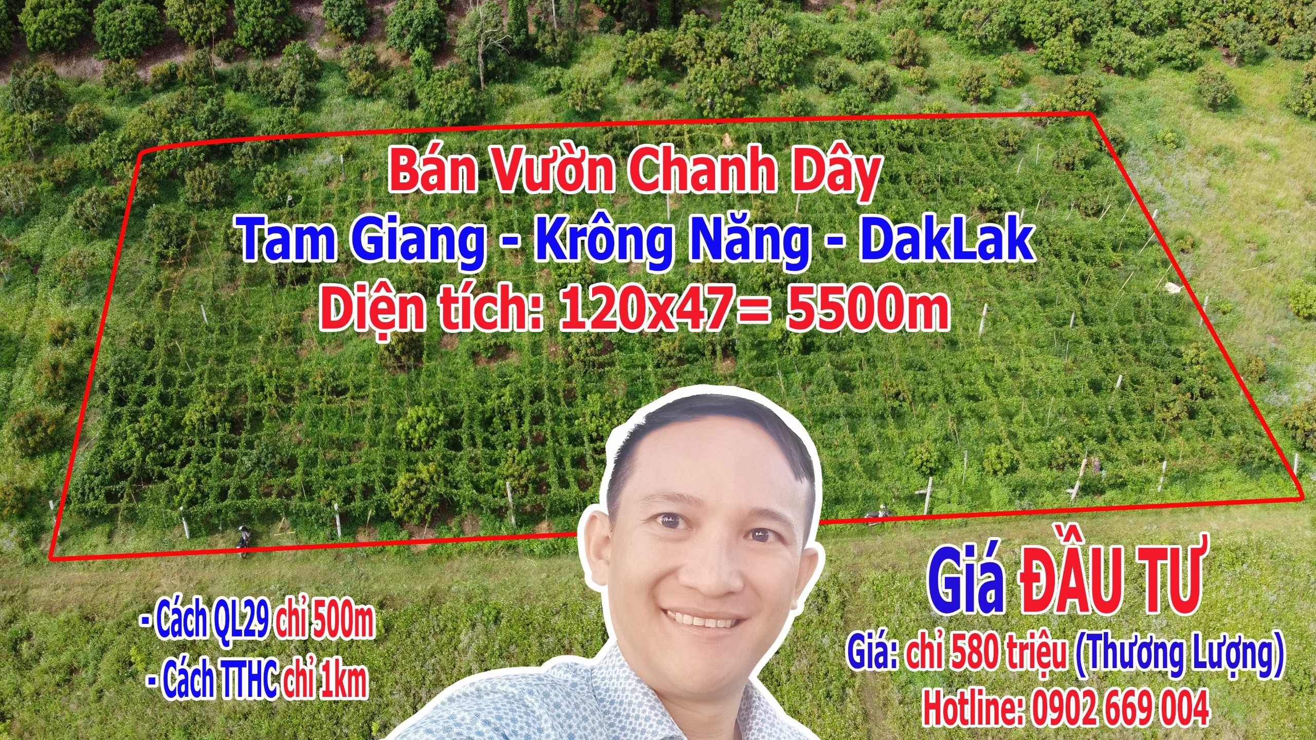 Bán Vườn Chanh Dây Xã Tam Giang - Krông Năng - DakLak