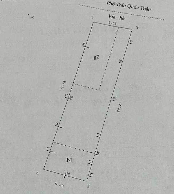 BÁN NHÀ MẶT PHỐ TRẦN QUỐC TOẢN - HOÀN KIẾM - MT 6M - DT 135M2 X 4 TẦNG - 1 SỔ 1 CHỦ - GIÁ 75 Tỷ