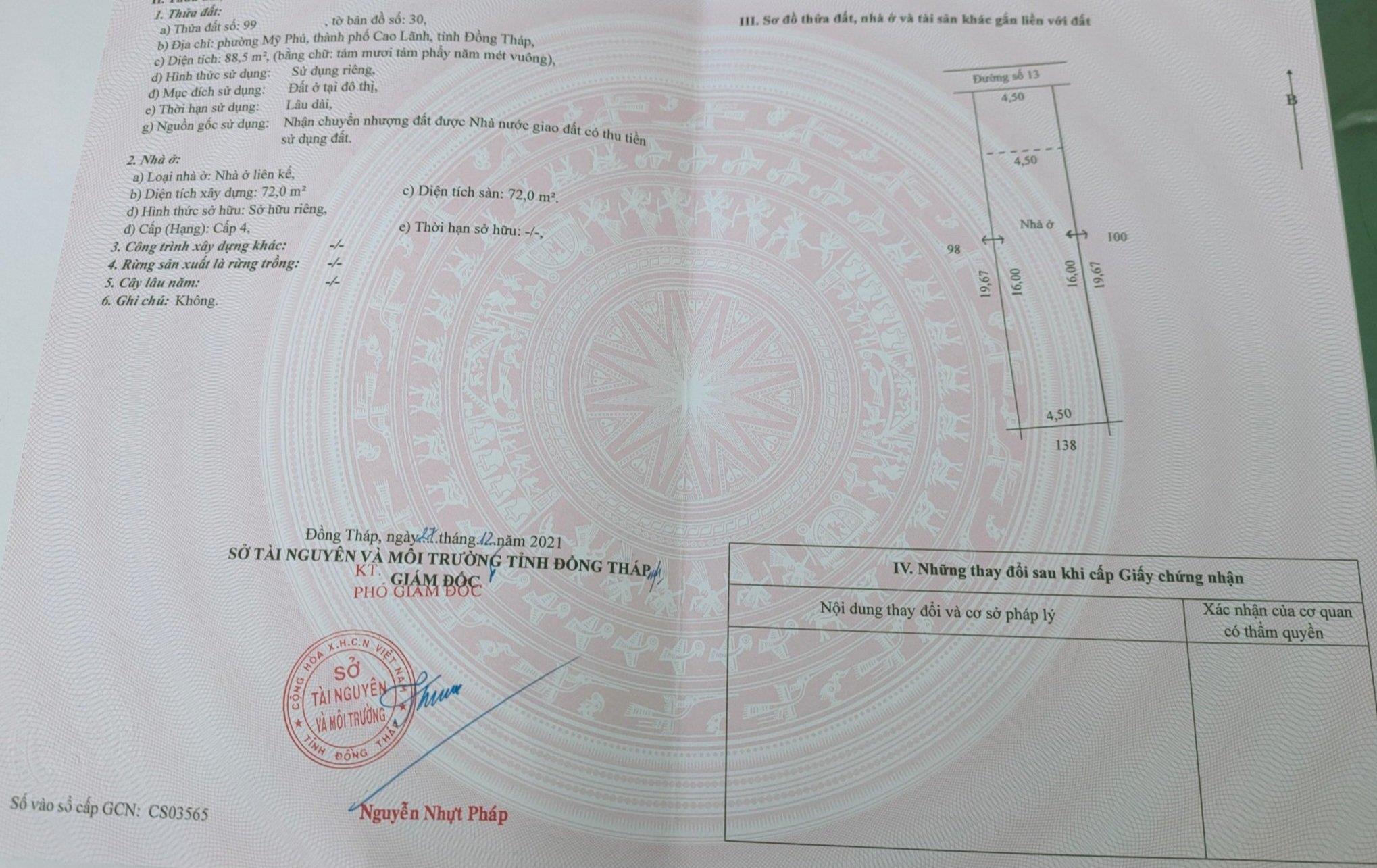 NHÀ ĐẸP - GIÁ TỐT - Cần Bán Căn Nhà Vị Trí Đắc Địa Tại TP Cao Lãnh, Đồng Tháp