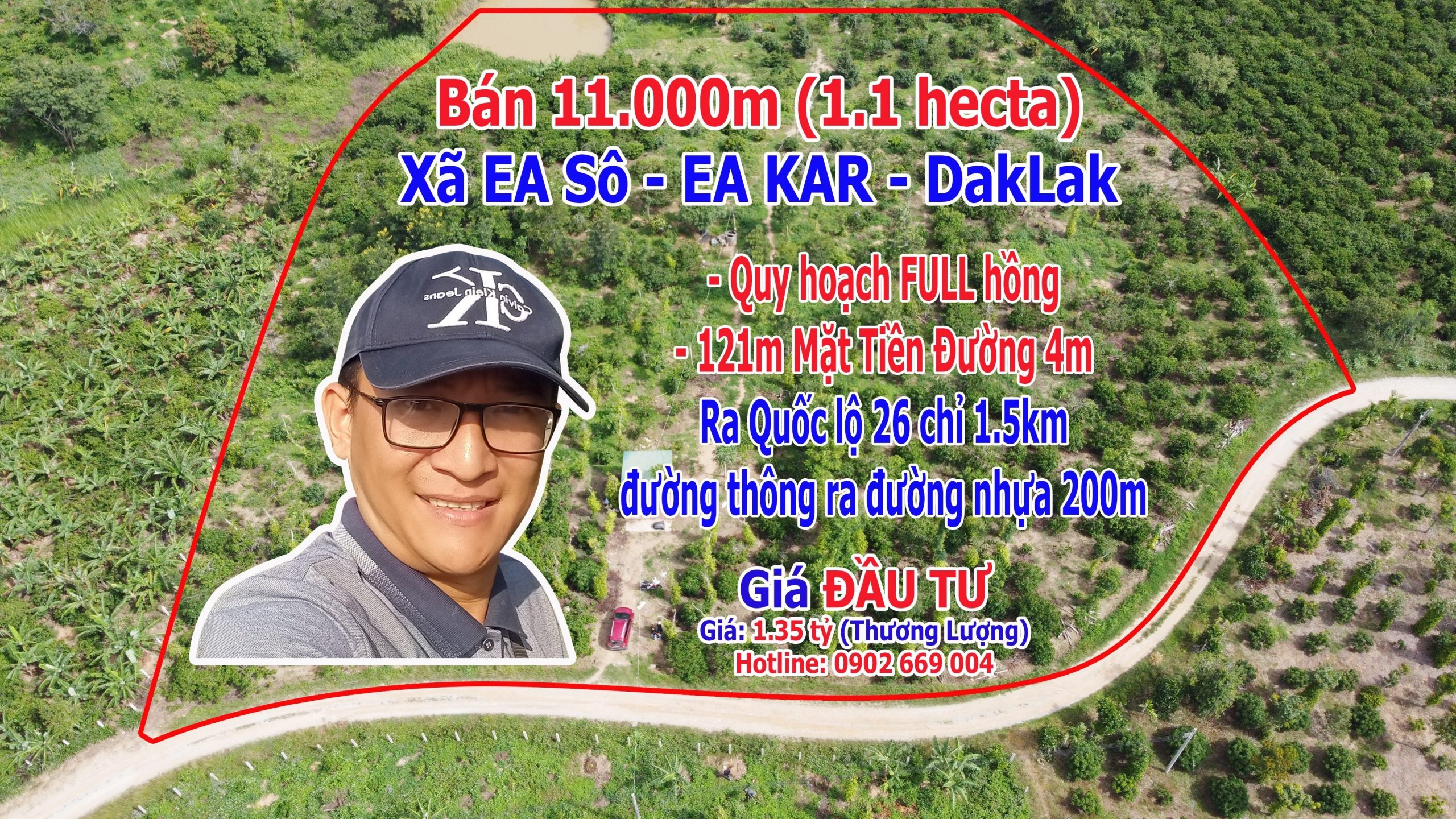 Bán 11000m Đất Vườn Cafe Full Hồng Xã Ea Sô - Huyện Ea Kar - tỉnh DakLak.