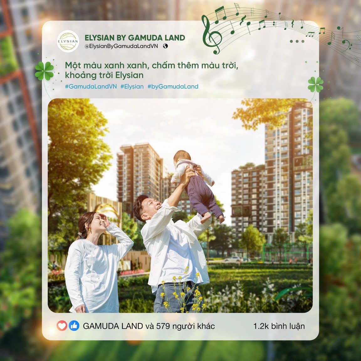 Một màu xanh xanh, chấm thêm màu trời, khoảng trời Elysian.