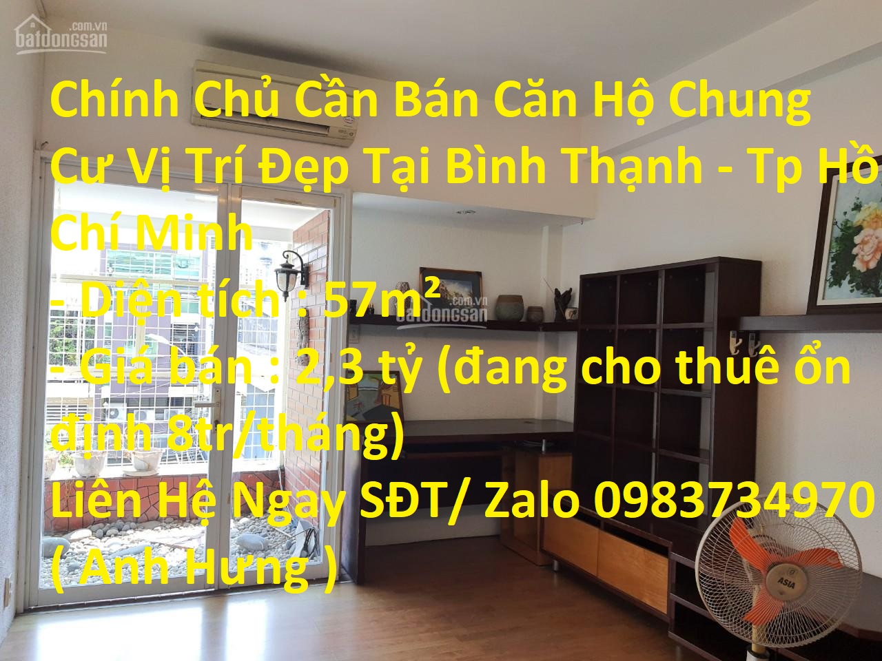 Chính Chủ Cần Bán Căn Hộ Chung Cư Đường Võ Oanh, Phường 25, Bình Thạnh.