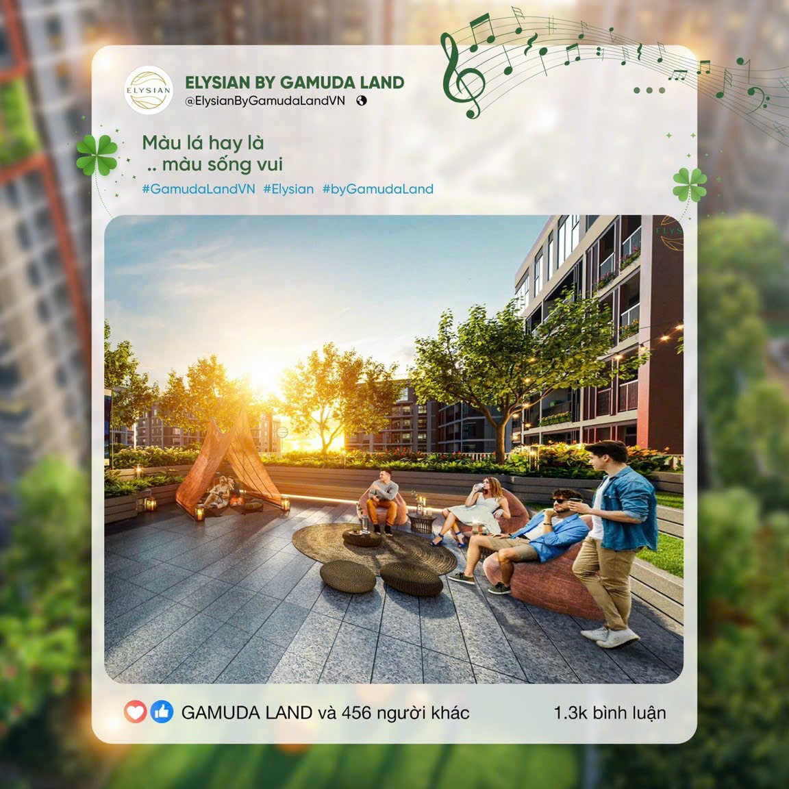 Căn Hộ Elysian Màu lá hay là màu sống vui