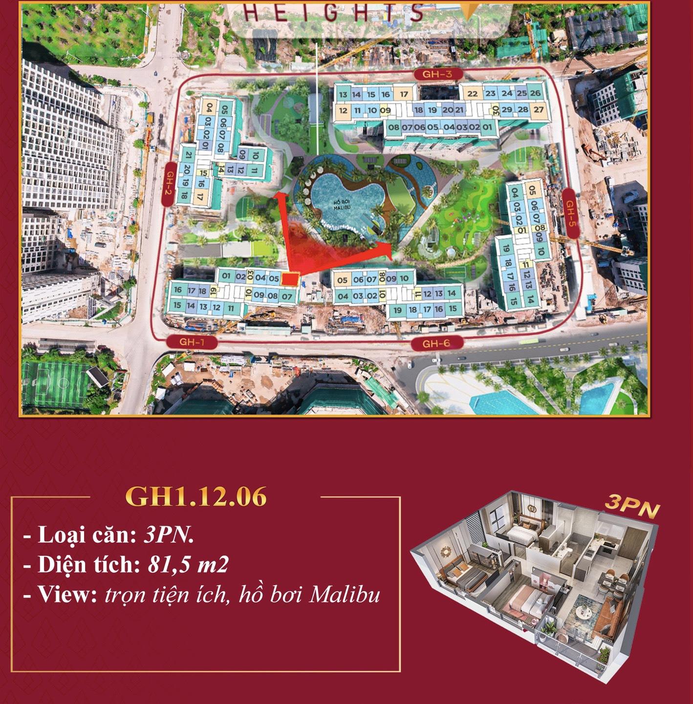 Căn Studio rẻ nhất Glory Heights tại Vinhomes Grand Park, Thanh toán chỉ 1%/ tháng.