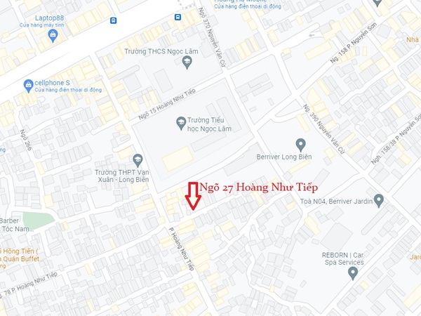 Vị trí của ngõ 27 Hoàng Như Tiếp hiện nay ban-nha-ngo-27-hoang-nhu-tiep-1