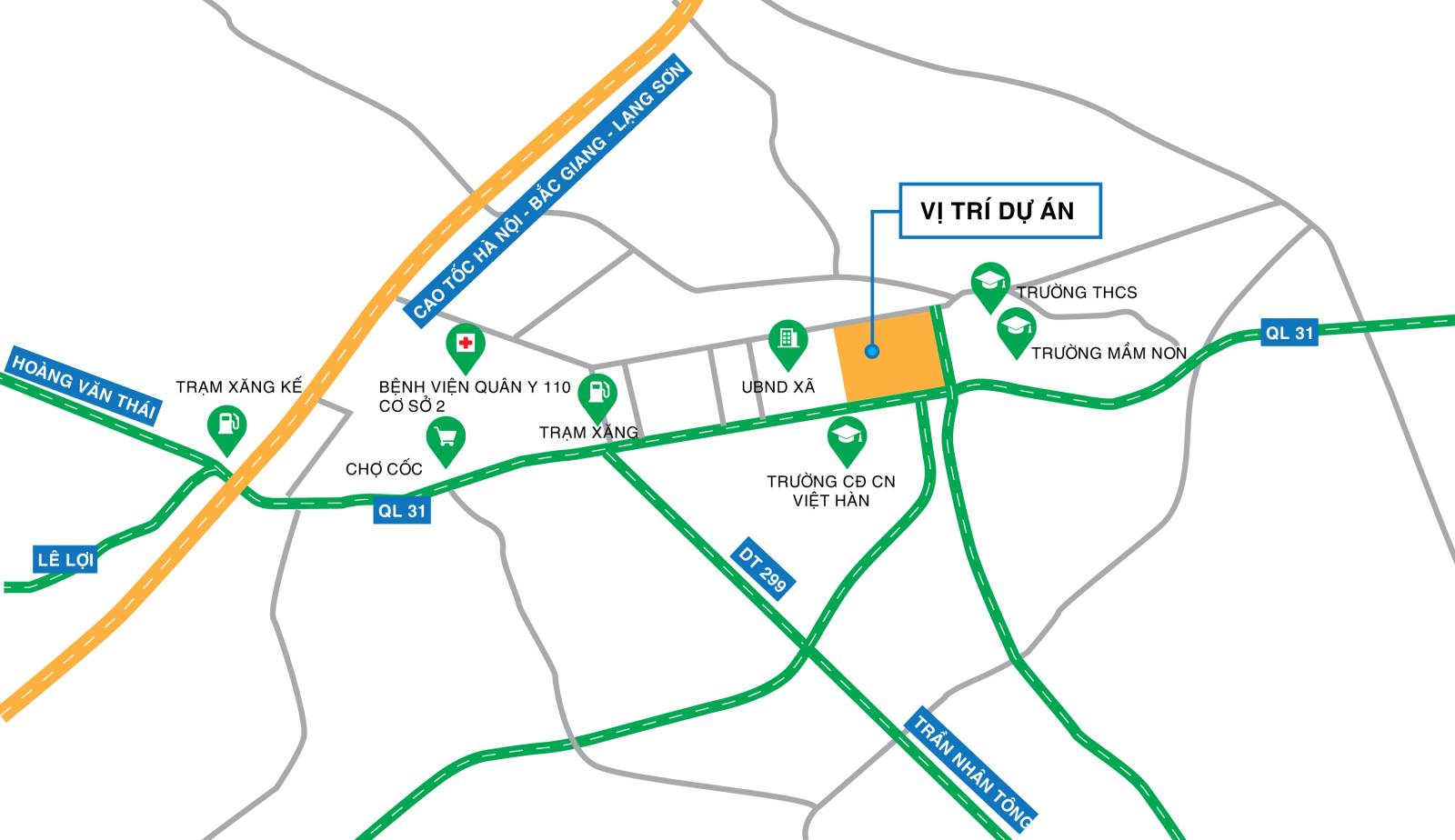 Đất nền dự án HUD Bắc Giang-Thái Đào Residence mặt đường QL31.