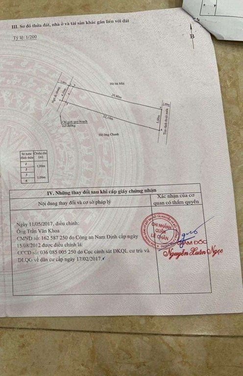 Bán đất mặt ngõ thông Hào Khê - Lạch Tray giá chỉ 33 triệu/m.