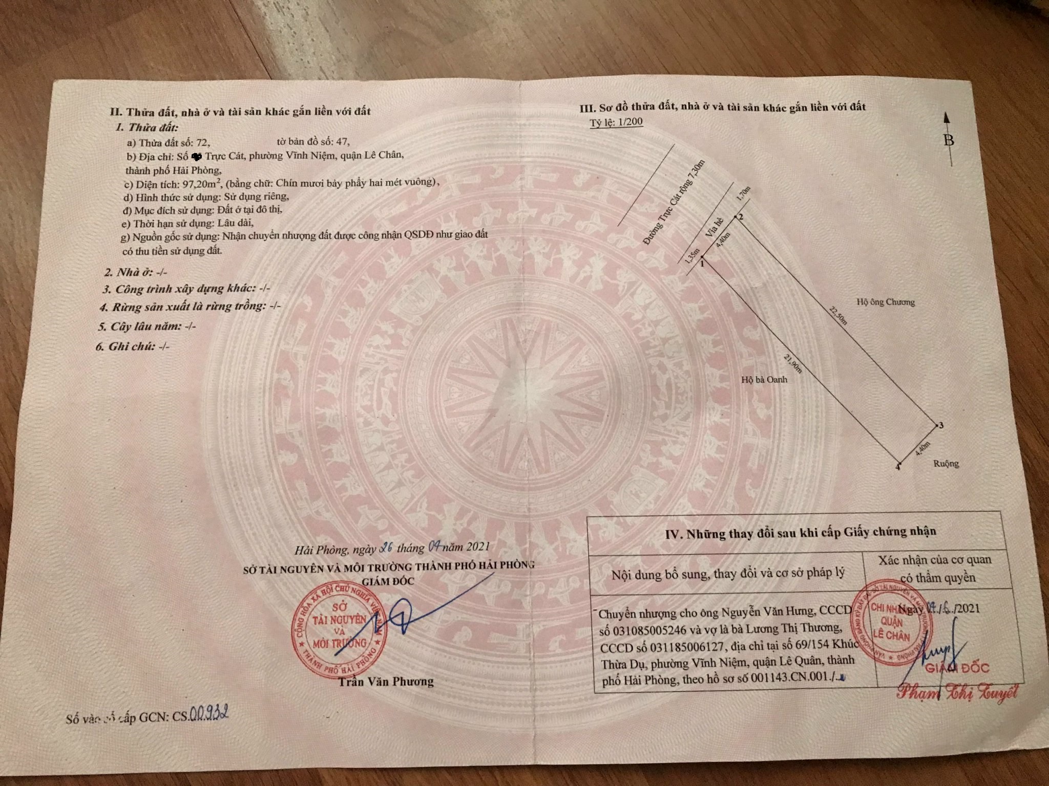 Bán nhà mặt đường Trực Cát - Thiên Lôi, 98m 3 tầng GIÁ 6.6 tỉ còn như mới