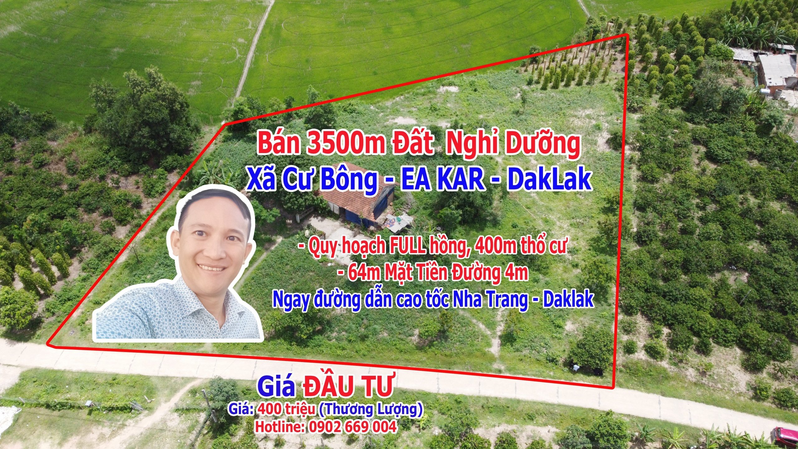 Bán Đất Nghỉ Dưỡng Full Hồng Xã Cư Bông - Huyện Ea Kar - tỉnh DakLak.