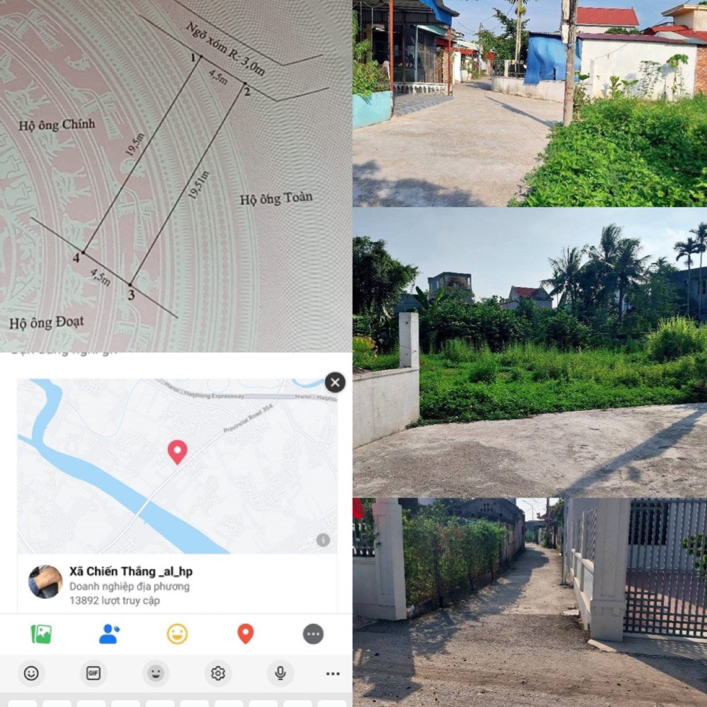 CHÍNH CHỦ CẦN BÁN GẤP ĐẤT SIÊU ĐẸP TẠI ĐƯỜNG 354 AN LÃO, HẢI PHÒNG.