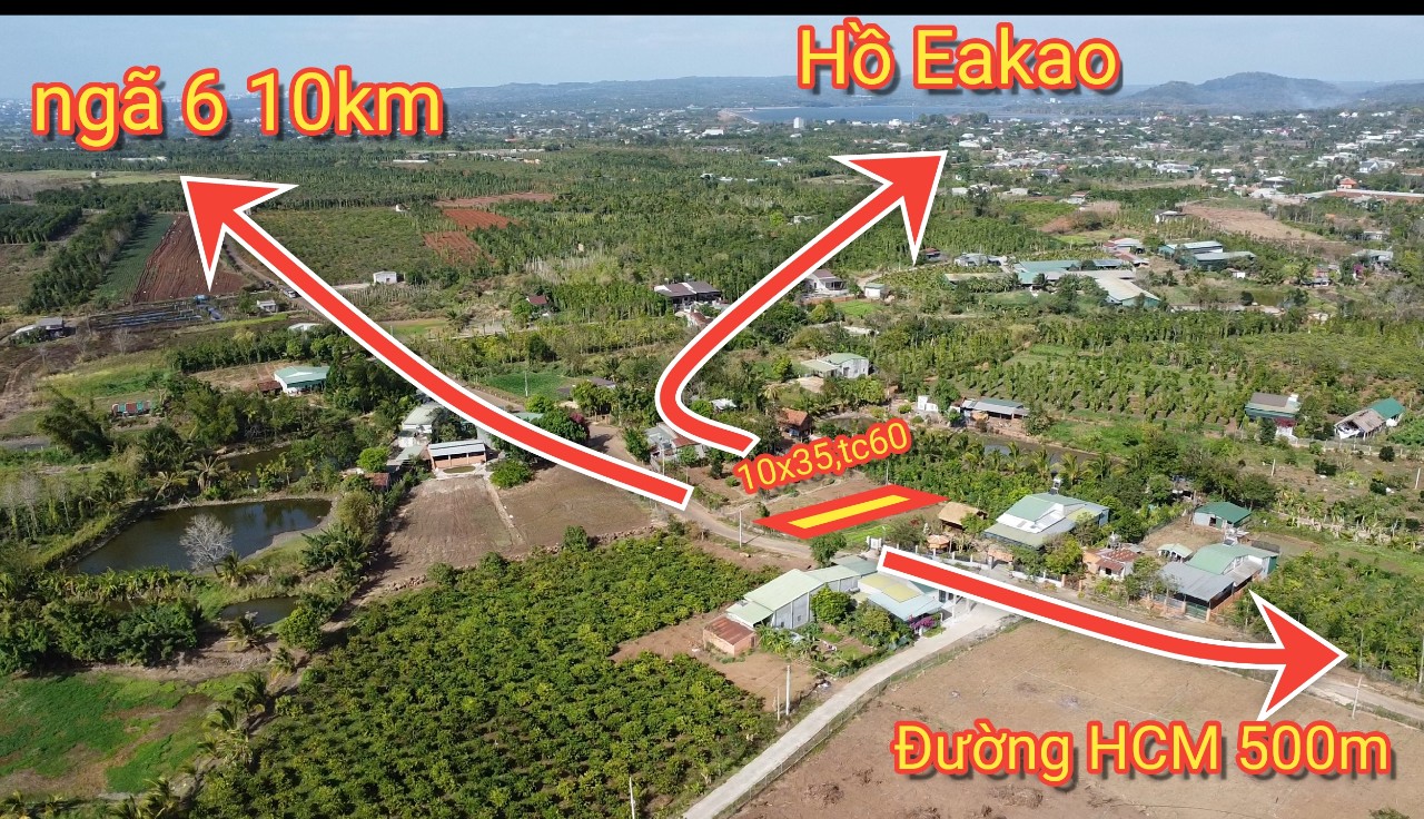 Cần bán lô đất thuộc tp Buôn Ma Thuột cách hồ Ea Kao chỉ 1km, đường nhựa QH 10M,cách đường HCM 300m