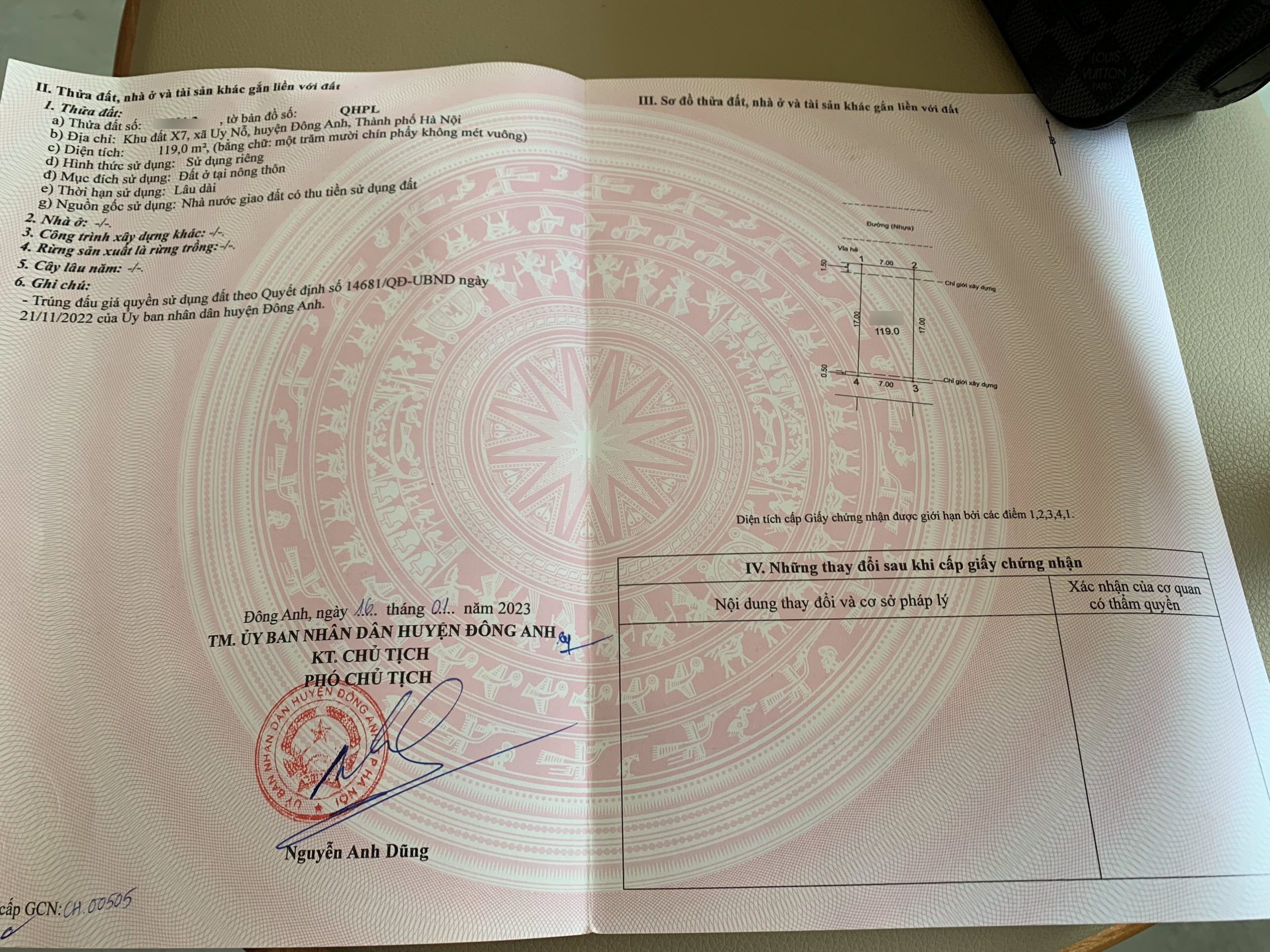 Bán đất Đấu giá x7, khu Vườn Đào, Đông Anh, Hà Nội.