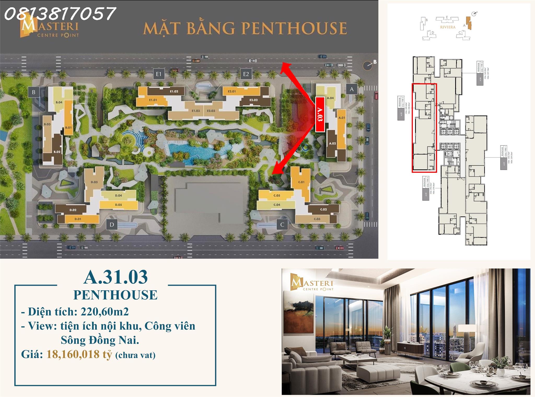 Masterise Homes PENTHOUSE BIỆT THỰ TRÊN KHÔNG CUỐI CÙNG VÀ DUY NHẤT, Chỉ 18 tỷ.