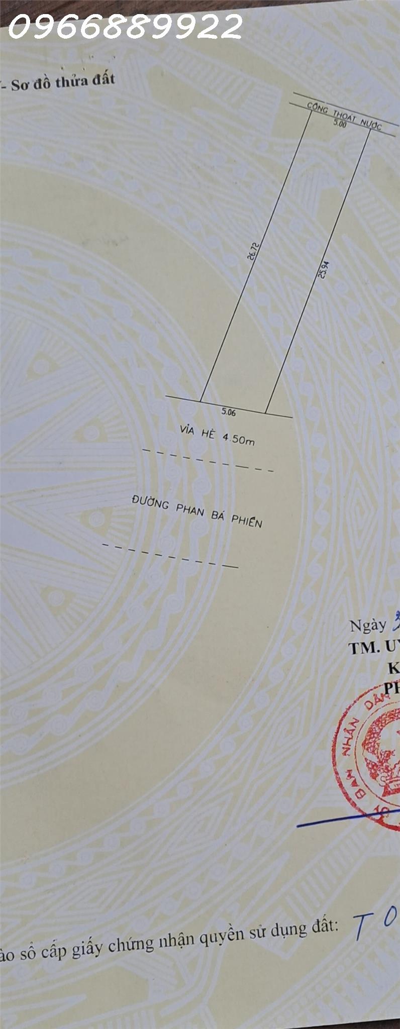 Bán đất mặt tiền đường Phan Bá Phiến quận Sơn Trà.