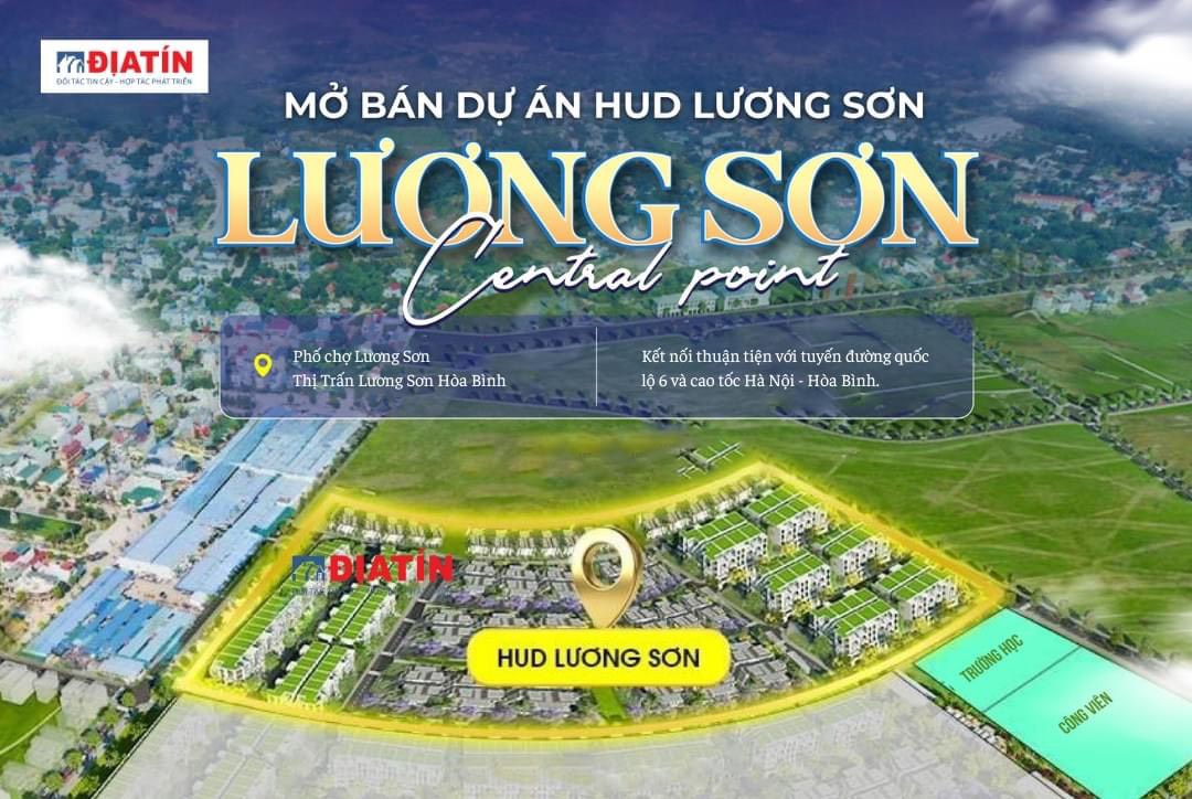 500 triệu đầu tư đất nền HUD Lương Sơn-Lương Sơn Central Point.