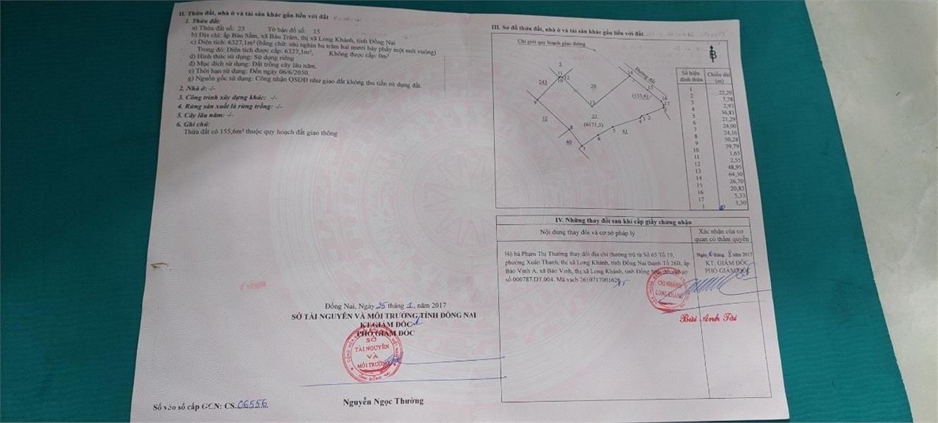 ĐẤT ĐẸP - GIÁ TỐT - CHÍNH CHỦ Bán Gấp Tại Bầu Sâm, Bầu Trâm - Đồng Nai.